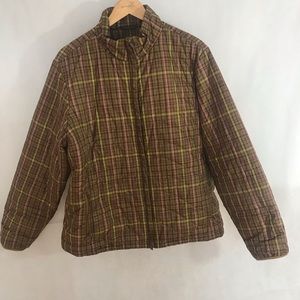 Lands End think winter jacket plaid xl 18-20